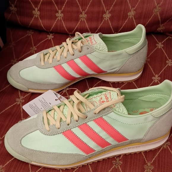 Adidas SL 72 OG Mint and Coral Sneakers - Picture 3 of 7
